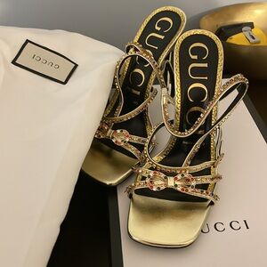 Gucci Women's Gold Embellished Heels